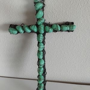Large Adventurine Cross  11"